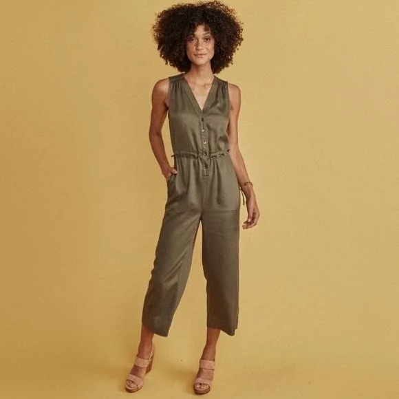 Marine Layer Sleeveless V-Neck Jumpsuit - Picture 1 of 7